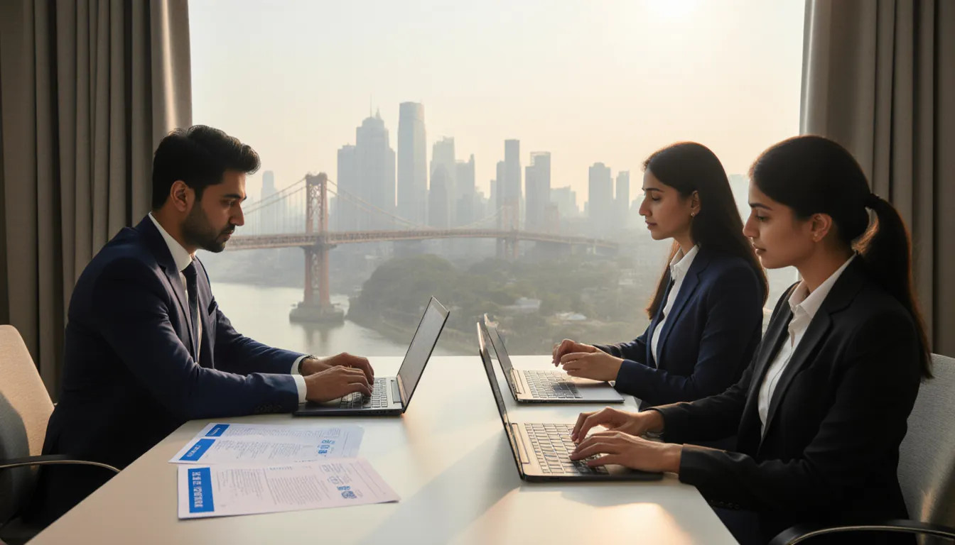 Company registration in maharashtra startup founders reviewing documents